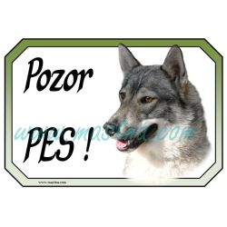 Lajka západosibiřská, cedulka pozor