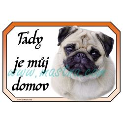 Mops, cedulka domov