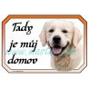 Zlatý retrívr, golden, cedulka domov