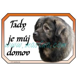 Šarplaninský, kavkazský pastevecký pes, cedulka domov
