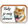 Cedulka šiba, shiba inu domov