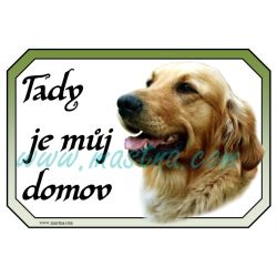 Cedulka zlatý retrívr, golden profil
