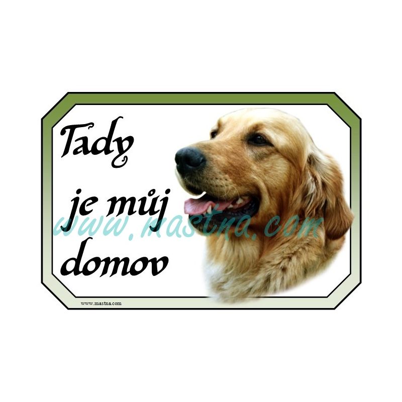 Cedulka zlatý retrívr, golden profil