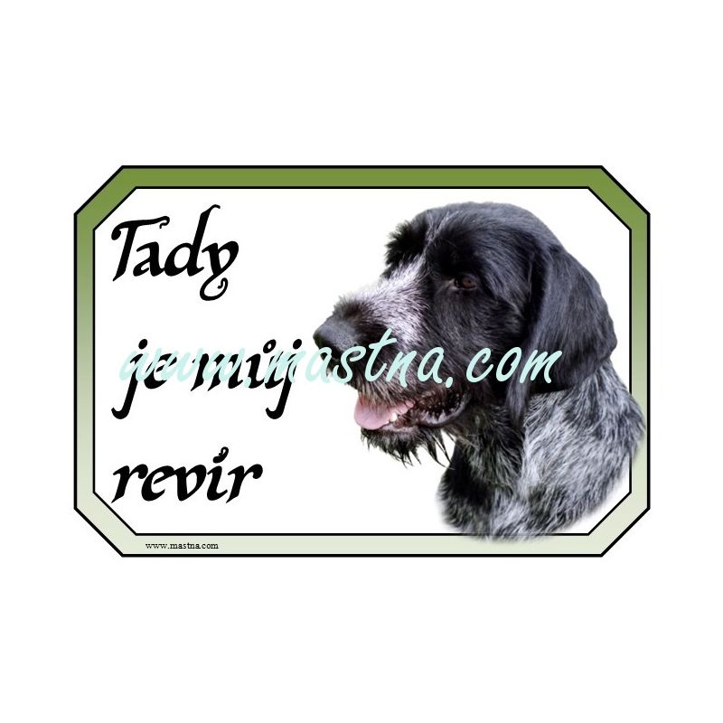 Cedulka německý ohař drátosrstý, drsnosrstý, hrubosrstý, černý