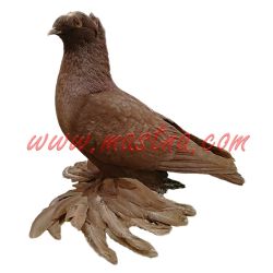 Český bublák červený, samolepka holub oboustranná