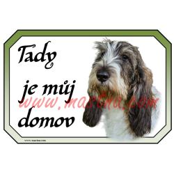 Vendéský baset, Grand Basset griffon vendéen, cedulka Domov