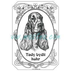 Cedulka kokršpaněl ovál 2