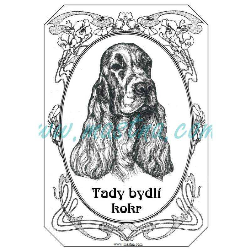 Cedulka kokršpaněl ovál 2