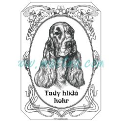 Cedulka kokršpaněl ovál