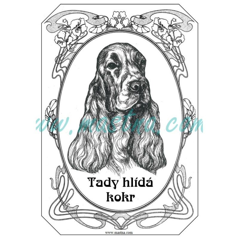 Cedulka kokršpaněl ovál