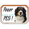 Cedulka bernský salašnický pes pozor