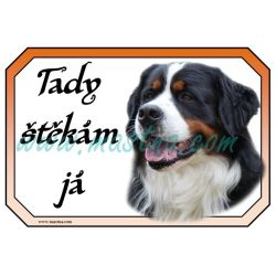Cedulka bernský salašnický pes štěkám