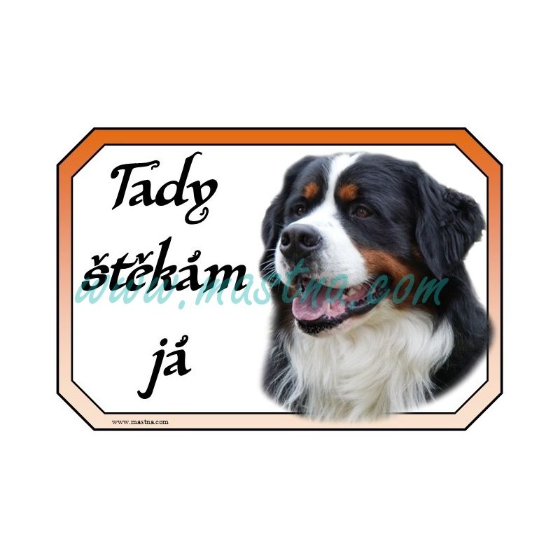 Cedulka bernský salašnický pes štěkám