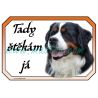 Cedulka bernský salašnický pes štěkám