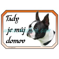 Boston teriér, cedulka domov