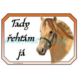 Cedulka fjordský kůň, koně bydlím