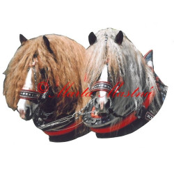 Samolepka českomoravský belgik, spřežení