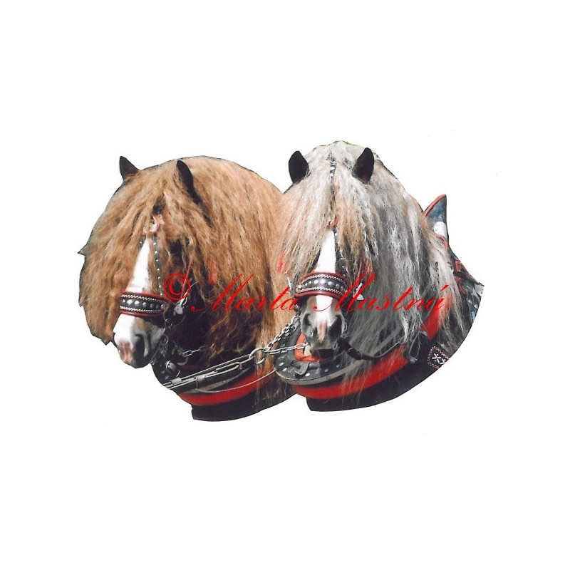 Samolepka českomoravský belgik, spřežení